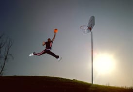 Photo from LIFE in 1984, Jacobus “Co” Rentmeester 1984 photo of Michael Jordan midair about to dunk basketball - the basis of the copyright infringement claims